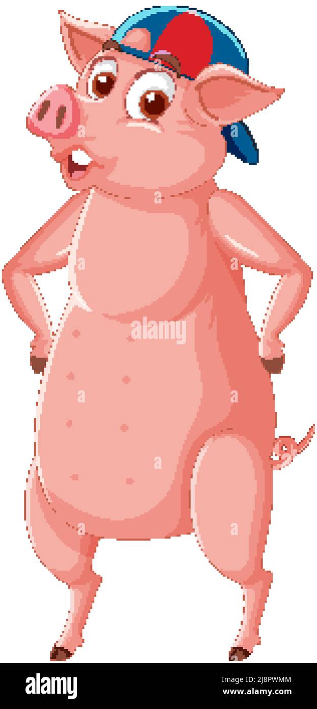 How To Draw A Pig Standing Up On Two Legs