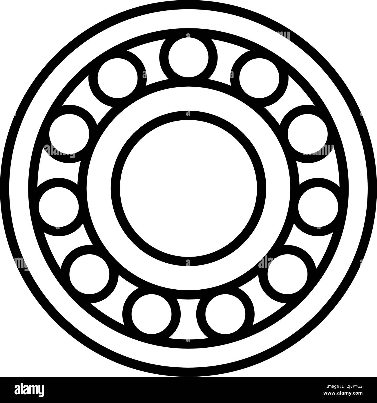 Bearing Icon. Bold outline design with editable stroke width. Vector