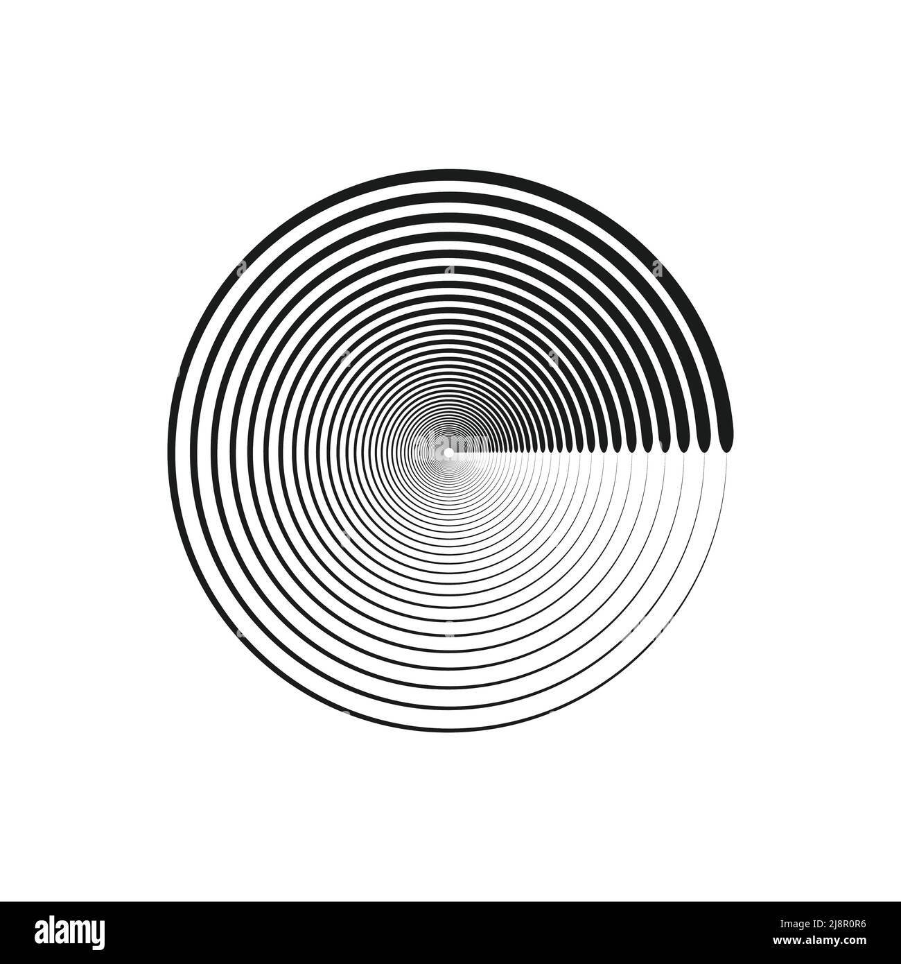Concentric circle line ring background Stock Vector