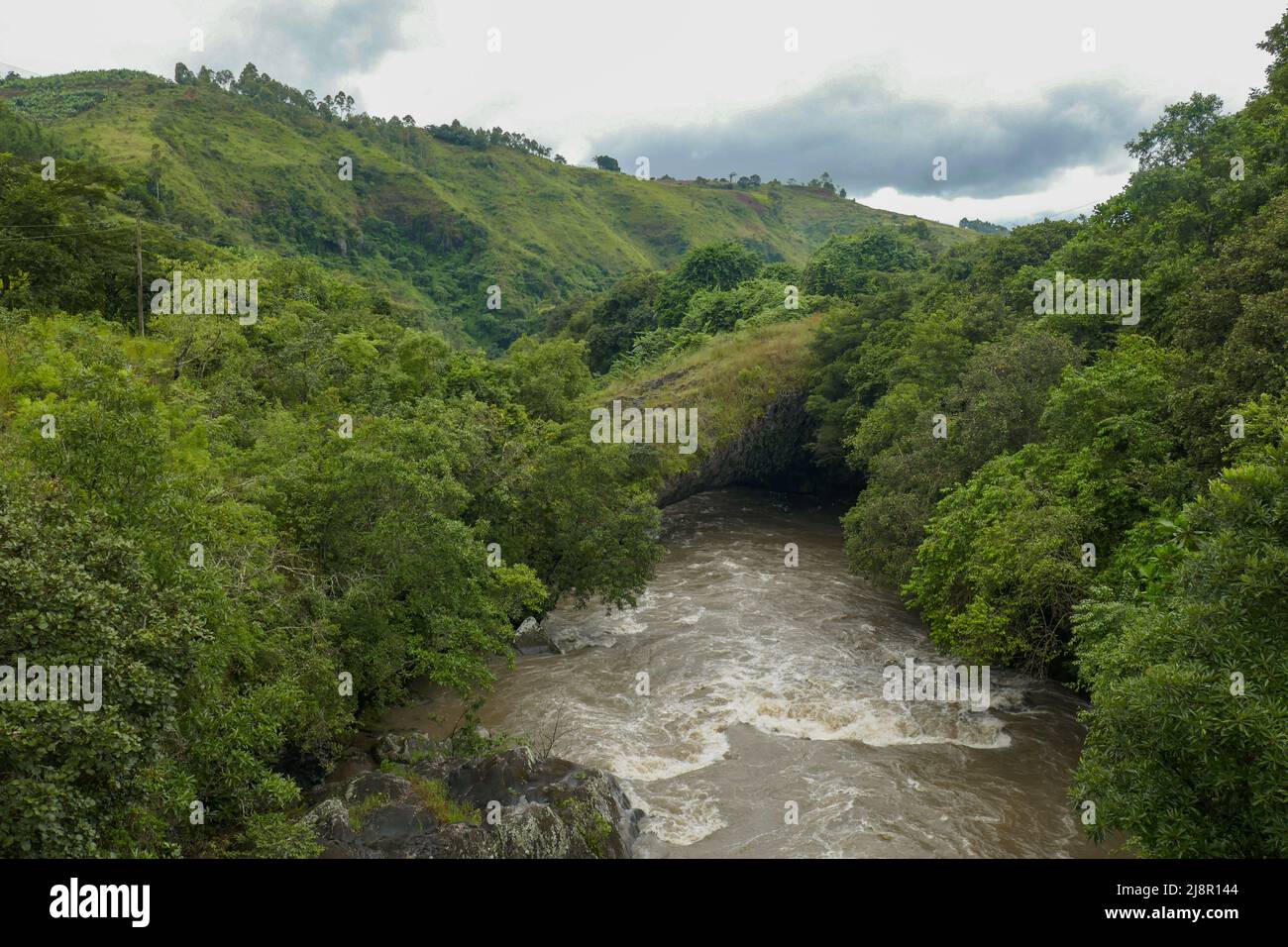 Scenic view of Kiwirar River in Mbeya, Tanzania Stock Photo