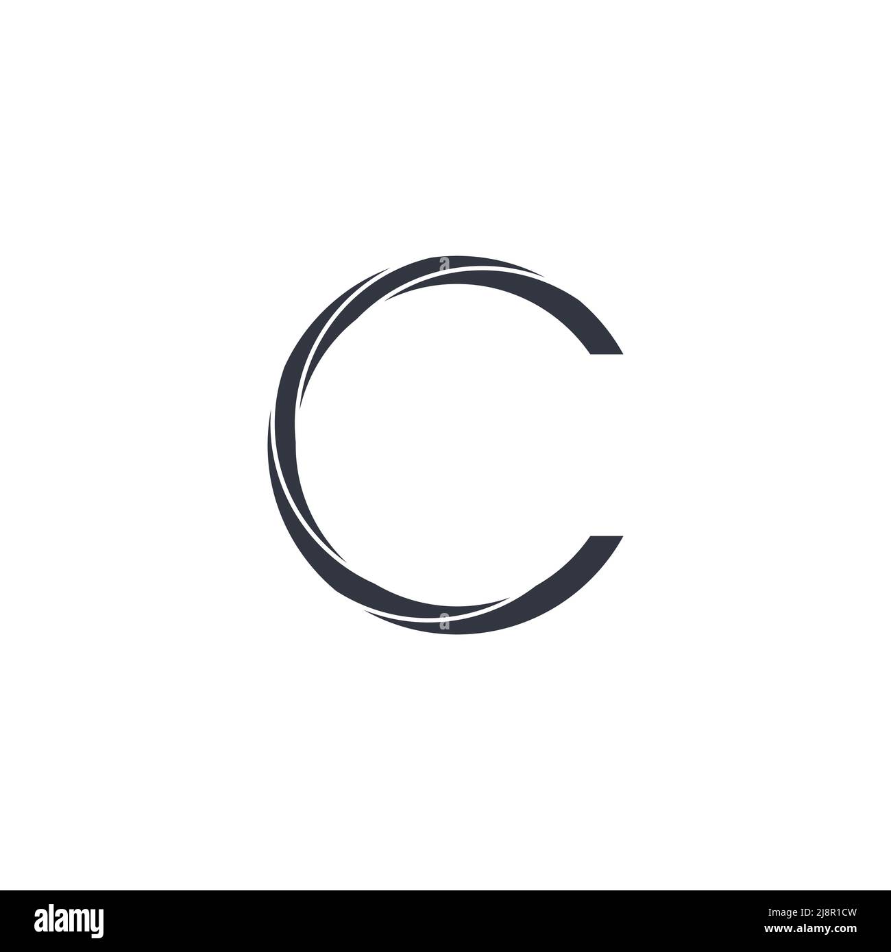 Logo letter text C alphabet icon Stock Vector