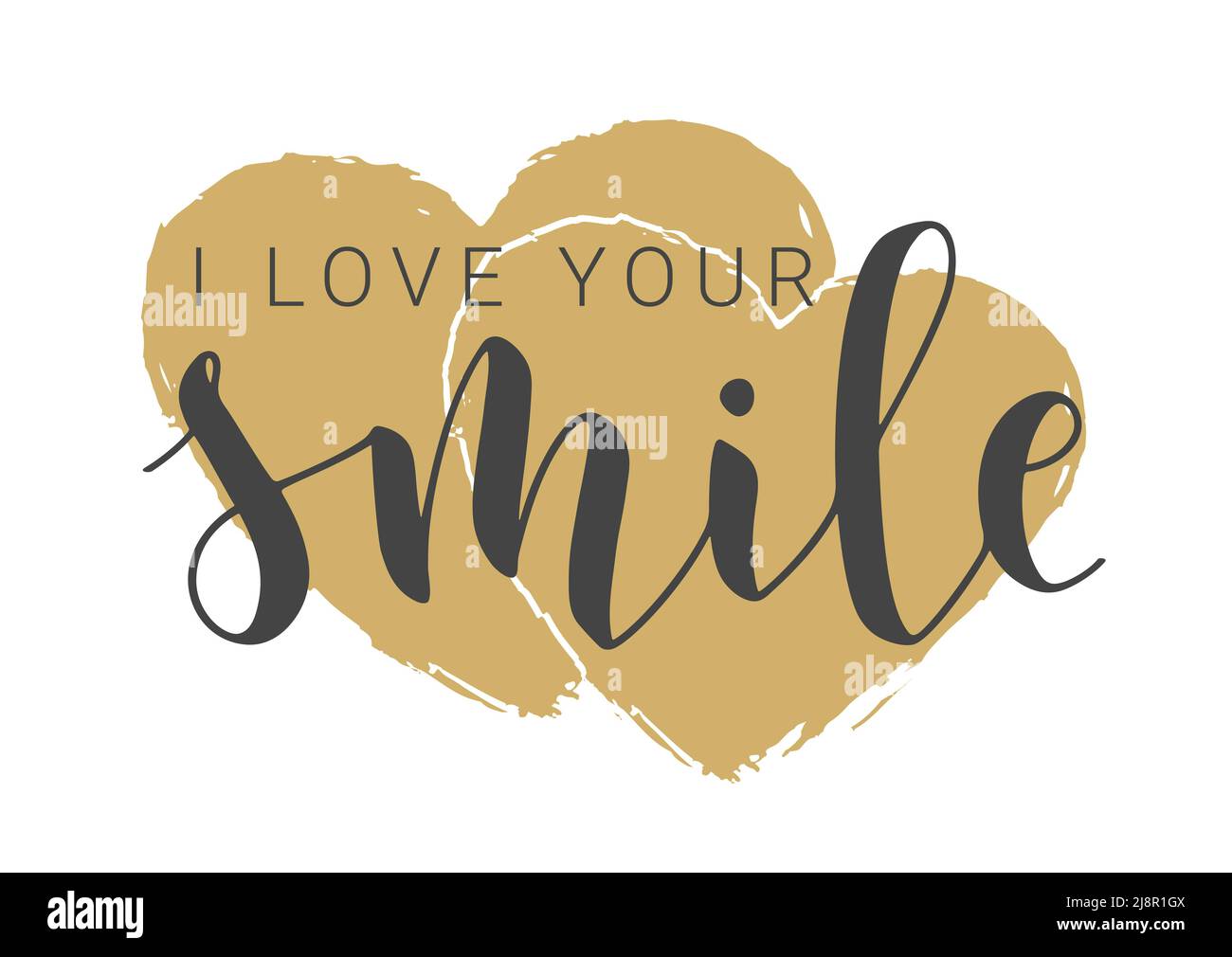 Vector Illustration. Handwritten Lettering of I Love Your Smile