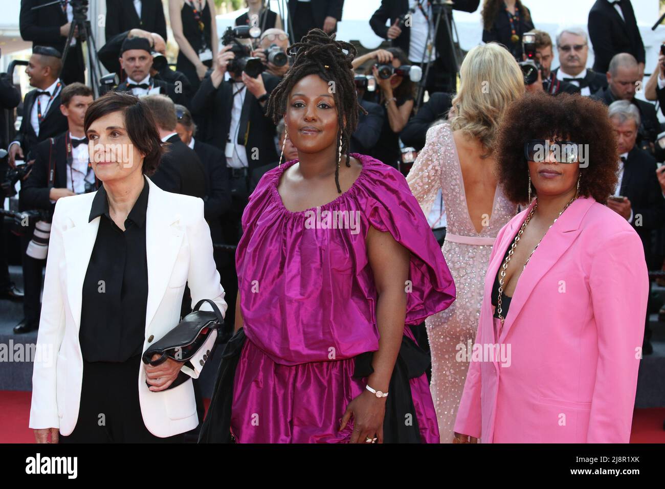 Cannes,  France. 17th May, 2022. Aissatou Diallo Sagna, Catherine Corsini attend for the screening of the film 'Final Cut (Coupez)' and the Opening Ceremony of the 75th Cannes Film Festival. On May 17, 2022 in Cannes, France. (Credit Image: © Isabelle Vautier/eyepix via ZUMA Press Wire) Stock Photo