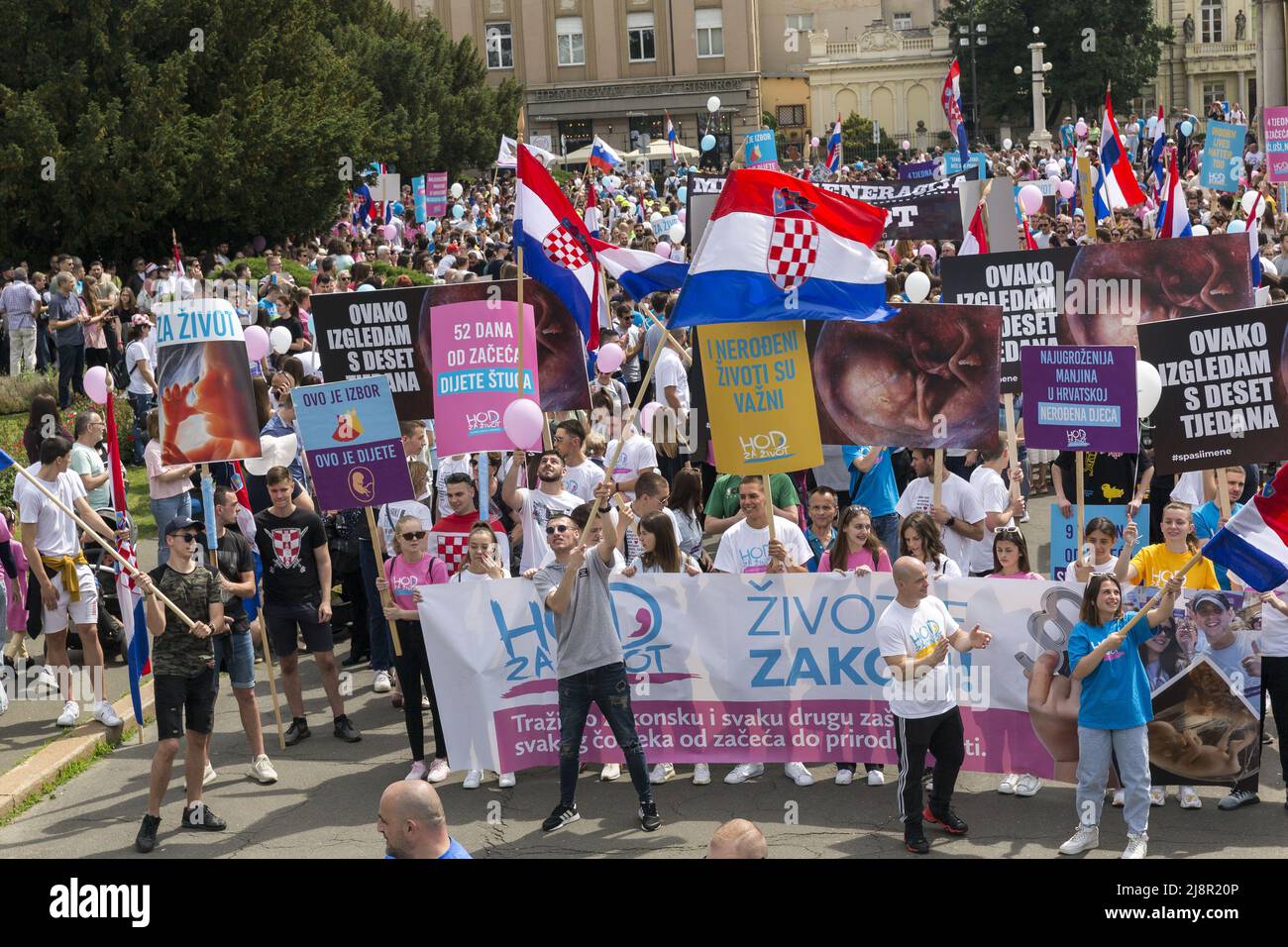 Pro life demonstration in Zagreb, Croatia Stock Photo