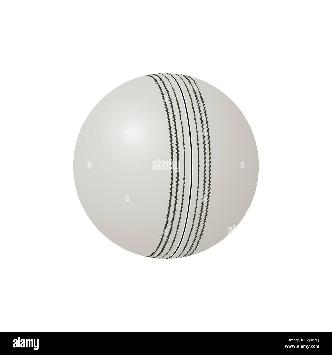 ODI cricket leather ball white, realistic vector Stock Vector Image