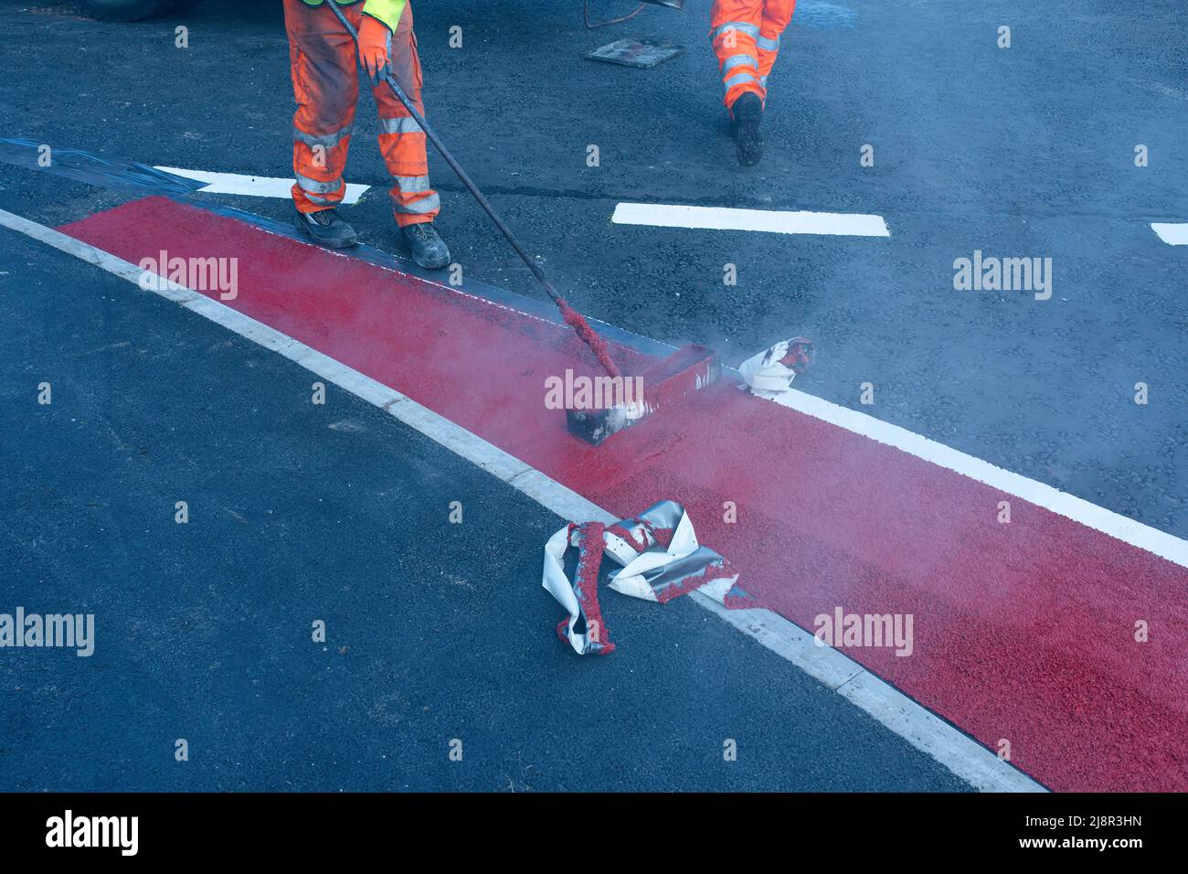 Road marking paint hot red hires stock photography and images Alamy
