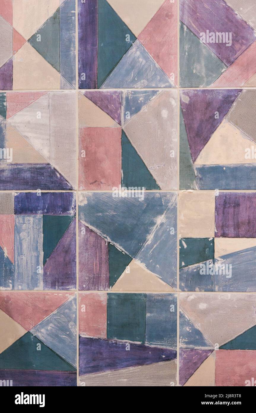 Samples of a ceramic tile in shop Stock Photo