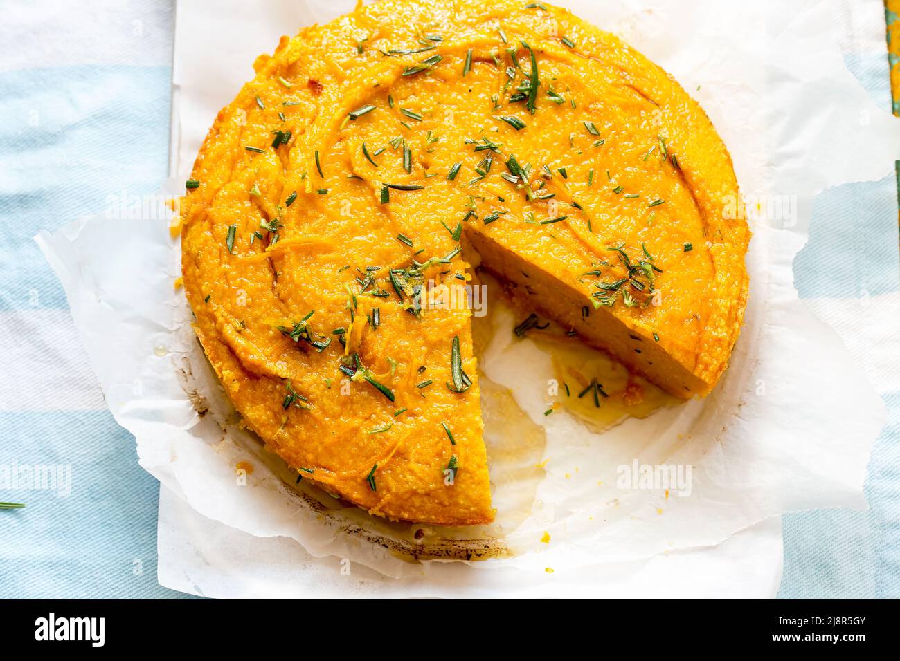 Whole orange polenta and rosemary honey syrup cake Stock Photo Alamy