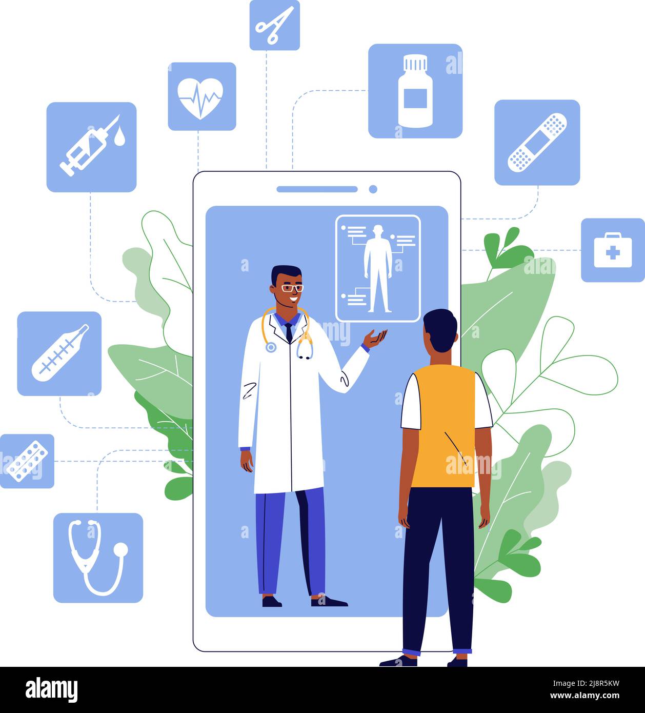 Online healthcare concept app Stock Vector Images Alamy