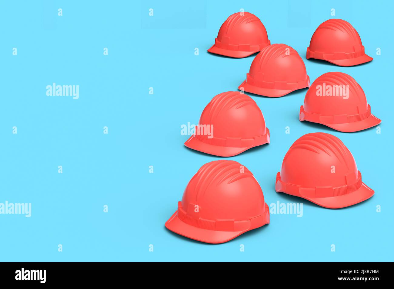 Red yellow blue safety helmets hi-res stock photography and images - Alamy