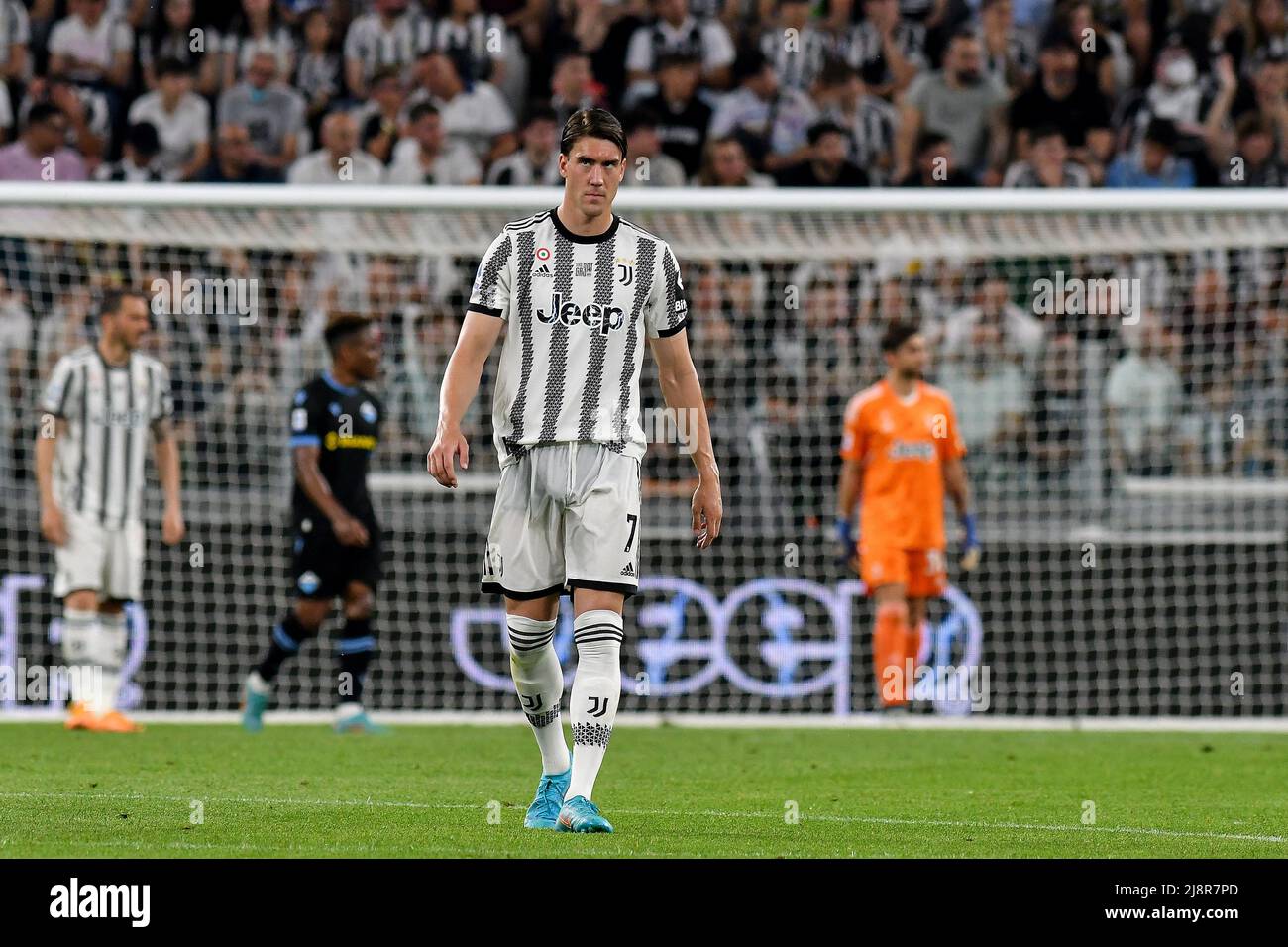 Turin, Italy. 16th May, 2022. Team of Juventus FC poses during the Serie A  2021/22 football match between Juventus FC and SS Lazio at the Allianz  Stadium. (Photo by Fabrizio Carabelli/SOPA Images/Sipa