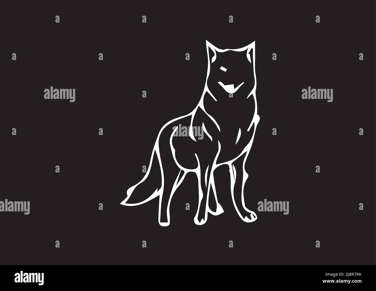 illustration of a wolf in vector arts Stock Vector Image & Art - Alamy