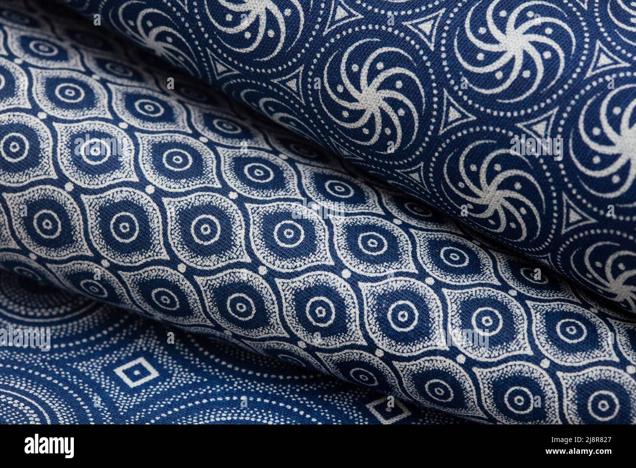 Shweshwe, an iconic printed cotton fabric from South Africa Stock Photo
