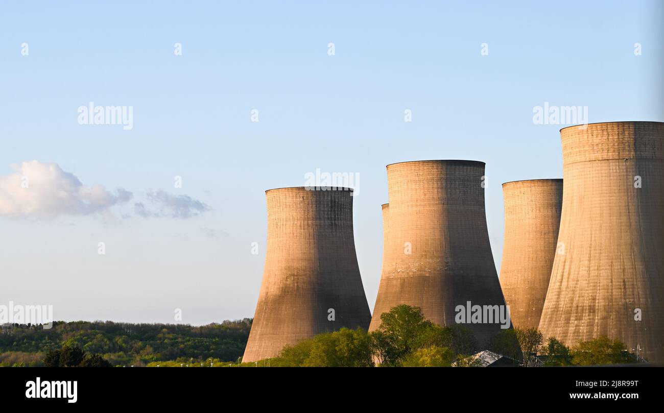 Power station towers Stock Photo