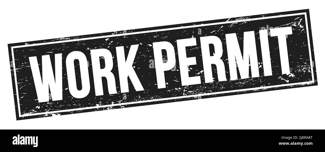 Permit to work stamp Black and White Stock Photos & Images - Alamy