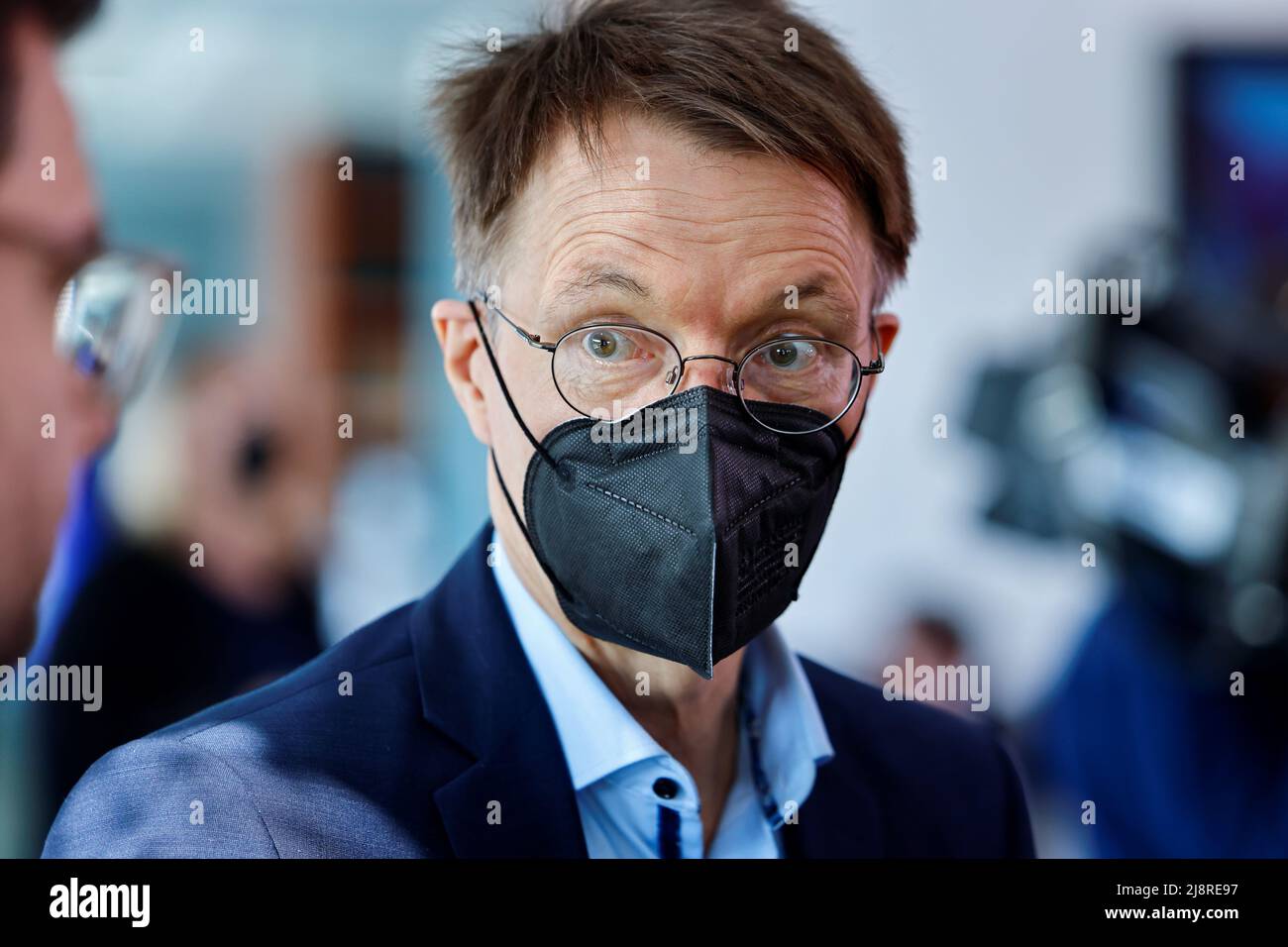 German Health Minister Karl Lauterbach attends the weekly cabinet meeting session in the German Federal Chancellery in Berlin, Germany May 18, 2022. REUTERS/Hannibal Hanschke Stock Photo
