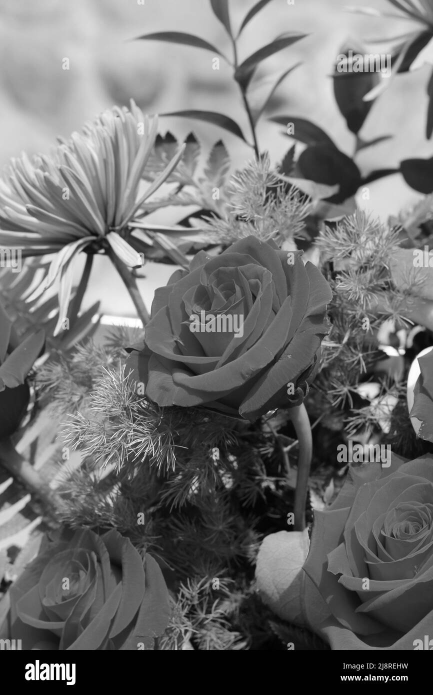 Stunning flower bouquet Black and White Stock Photos & Images - Alamy