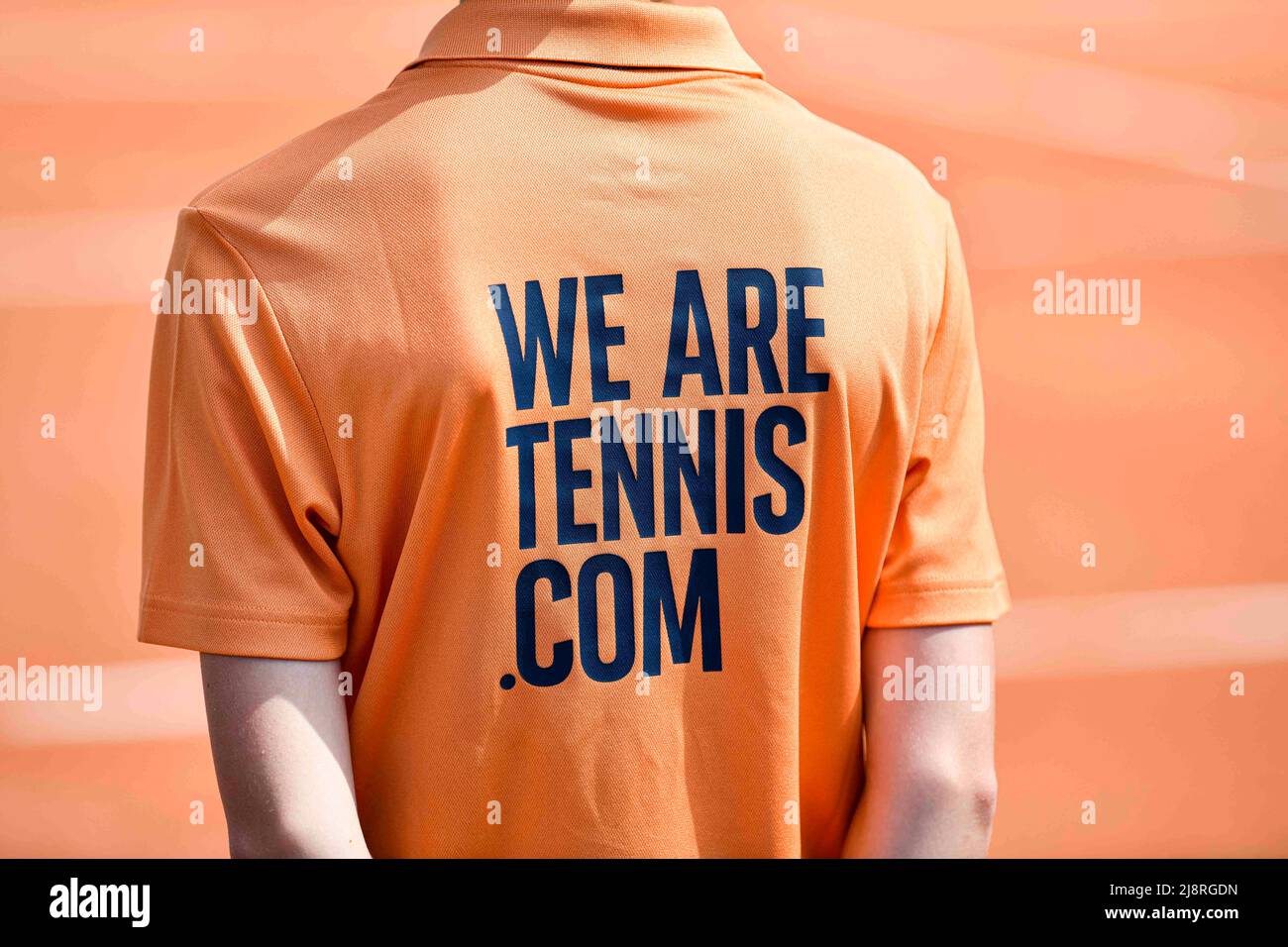 Illustration picture shows a ball kid from back during the French Open  (Roland-Garros) 2022, Grand Slam tennis tournament on May 17, 2022 at  Roland-Garros stadium in Paris, France. Photo by Victor Joly/ABACAPRESS.COM