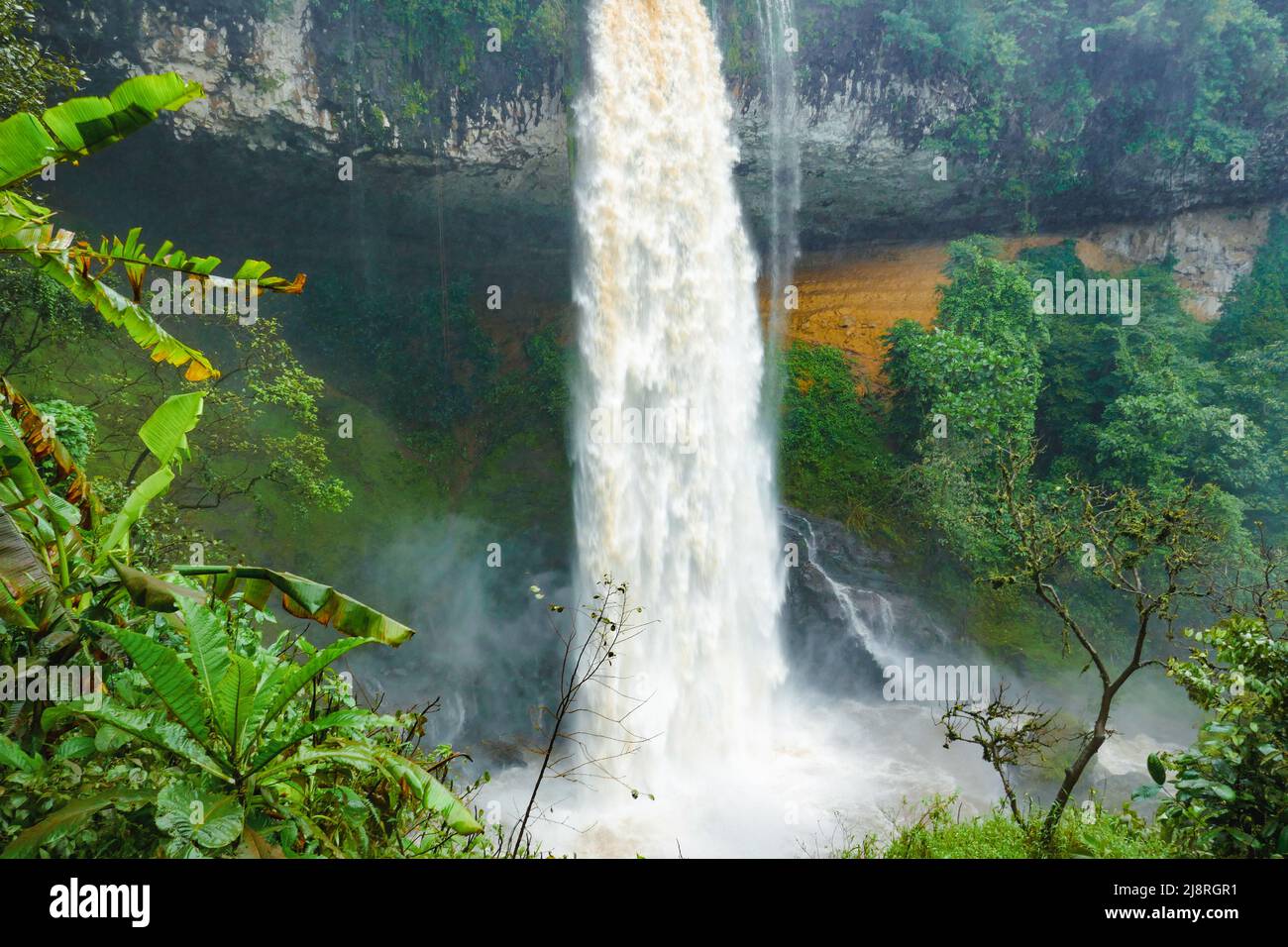 Scenic view of Kapologwe Waterfall in Mbeya, Tanzania Stock Photo