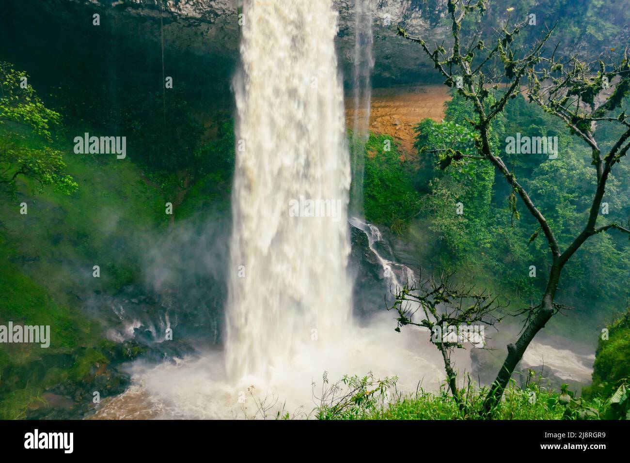 Scenic view of Kapologwe Waterfall in Mbeya, Tanzania Stock Photo