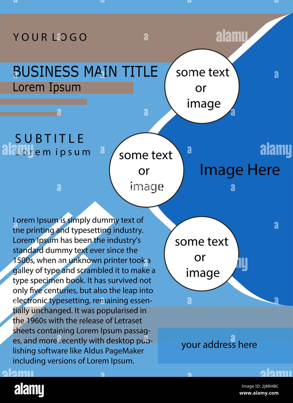free flyer design ideas in illustrator Stock Vector