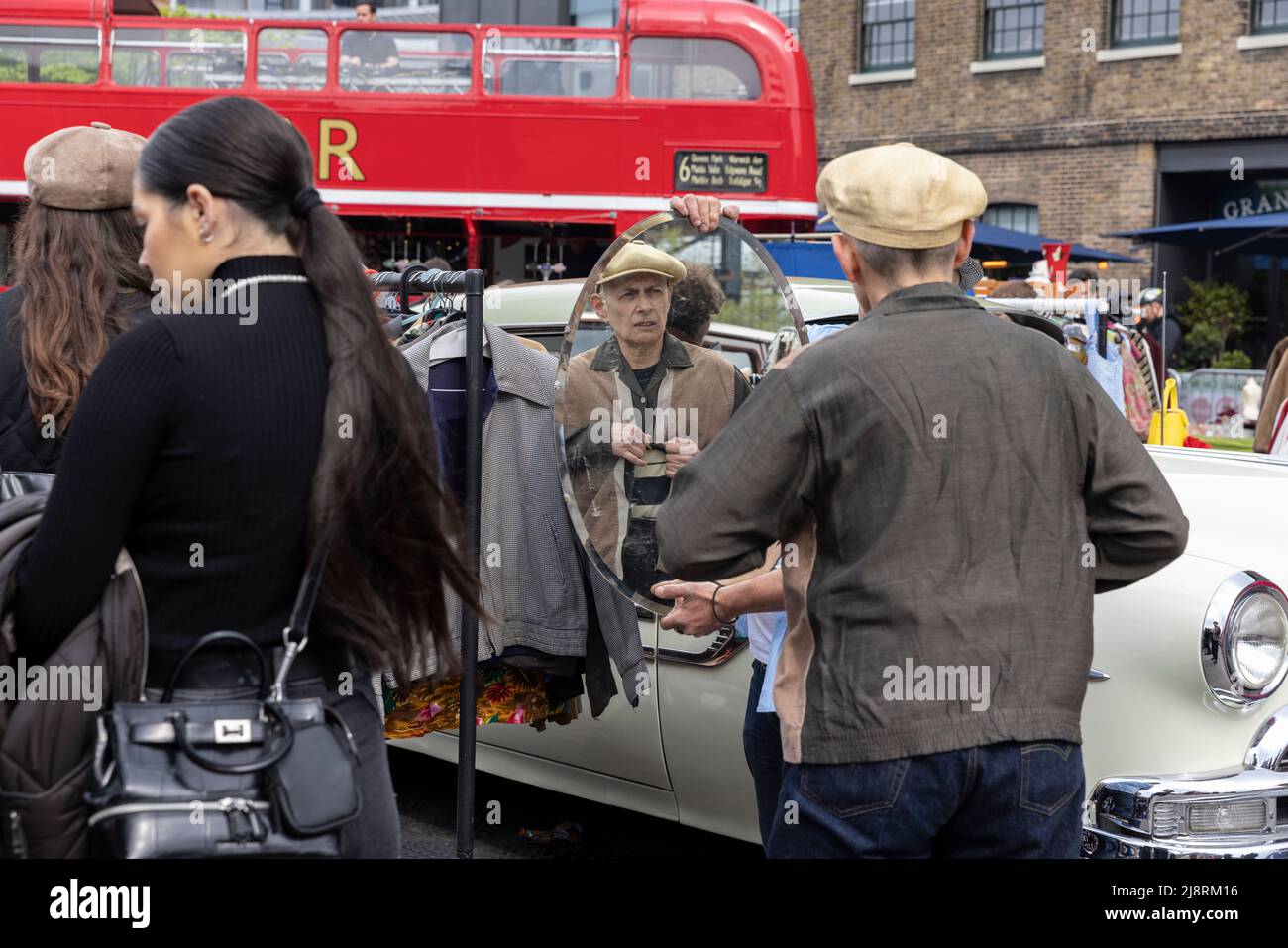 Classic Car Boot Sale, Granary Square, London, England, UK Stock Photo