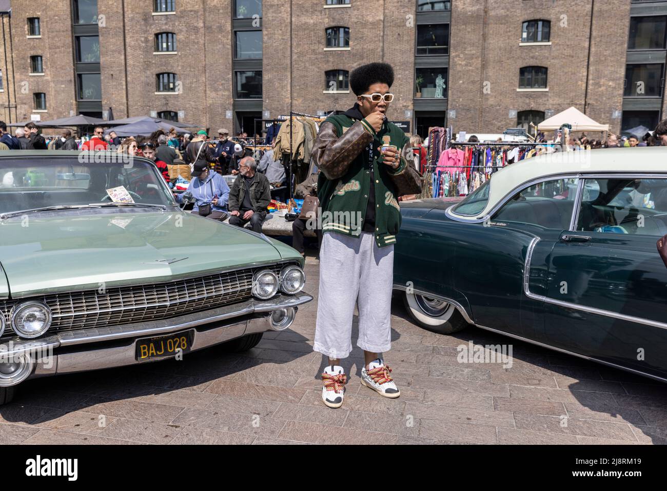 Classic Car Boot Sale, Granary Square, London, England, UK Stock Photo