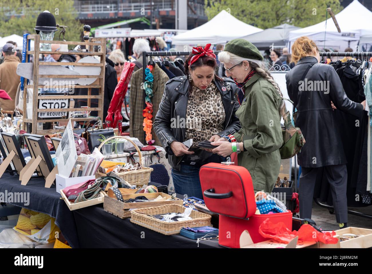 Classic Car Boot Sale, Granary Square, London, England, UK Stock Photo