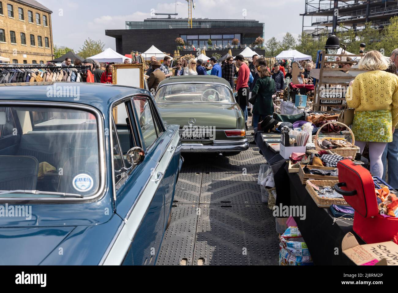 Classic Car Boot Sale, Granary Square, London, England, UK Stock Photo
