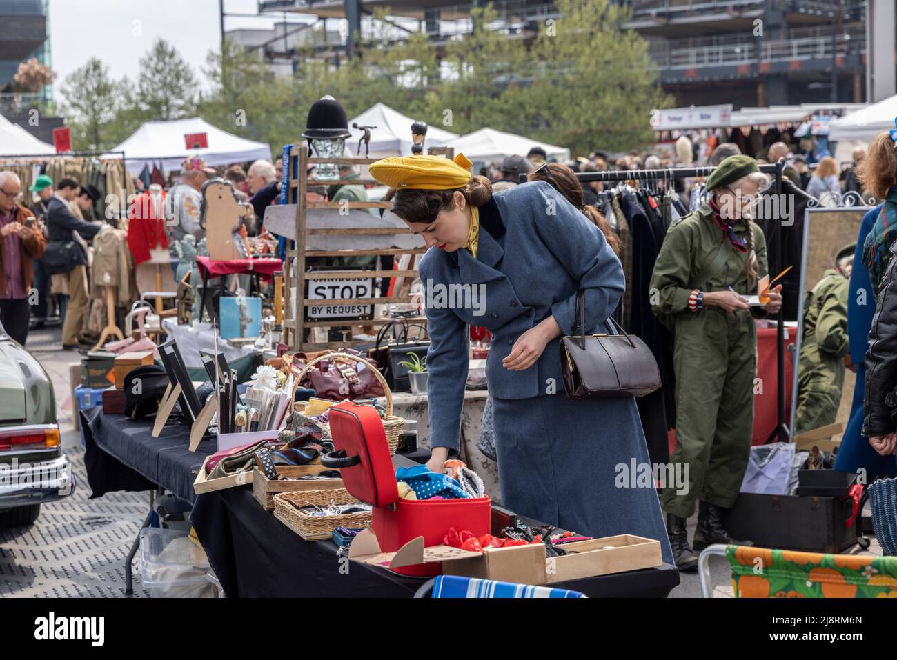Classic Car Boot Sale, Granary Square, London, England, UK Stock Photo