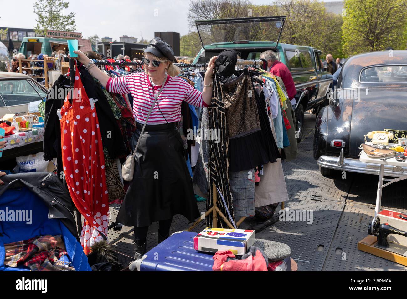 Classic Car Boot Sale, Granary Square, London, England, UK Stock Photo