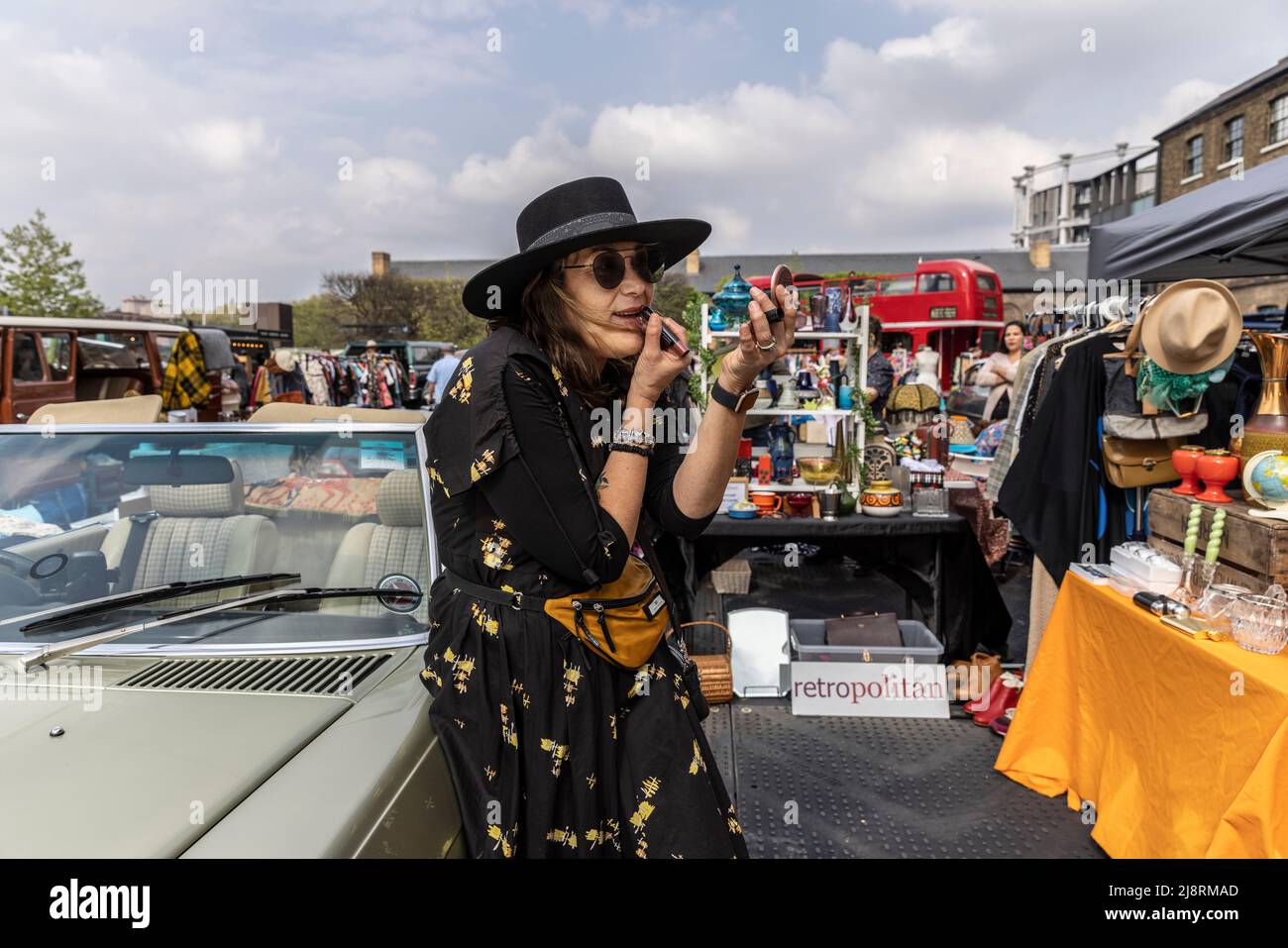 Classic Car Boot Sale, Granary Square, London, England, UK Stock Photo
