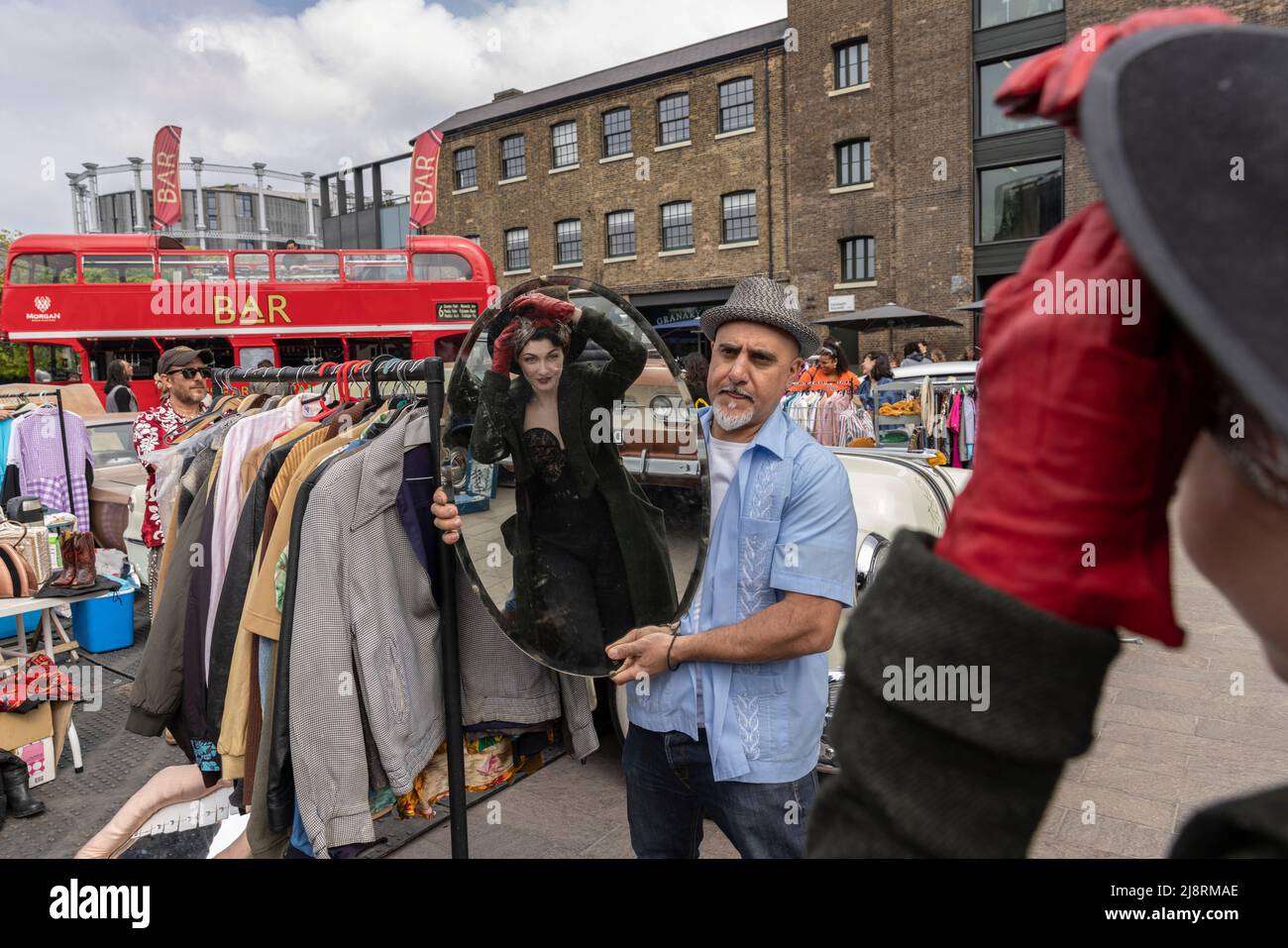 Classic Car Boot Sale, Granary Square, London, England, UK Stock Photo