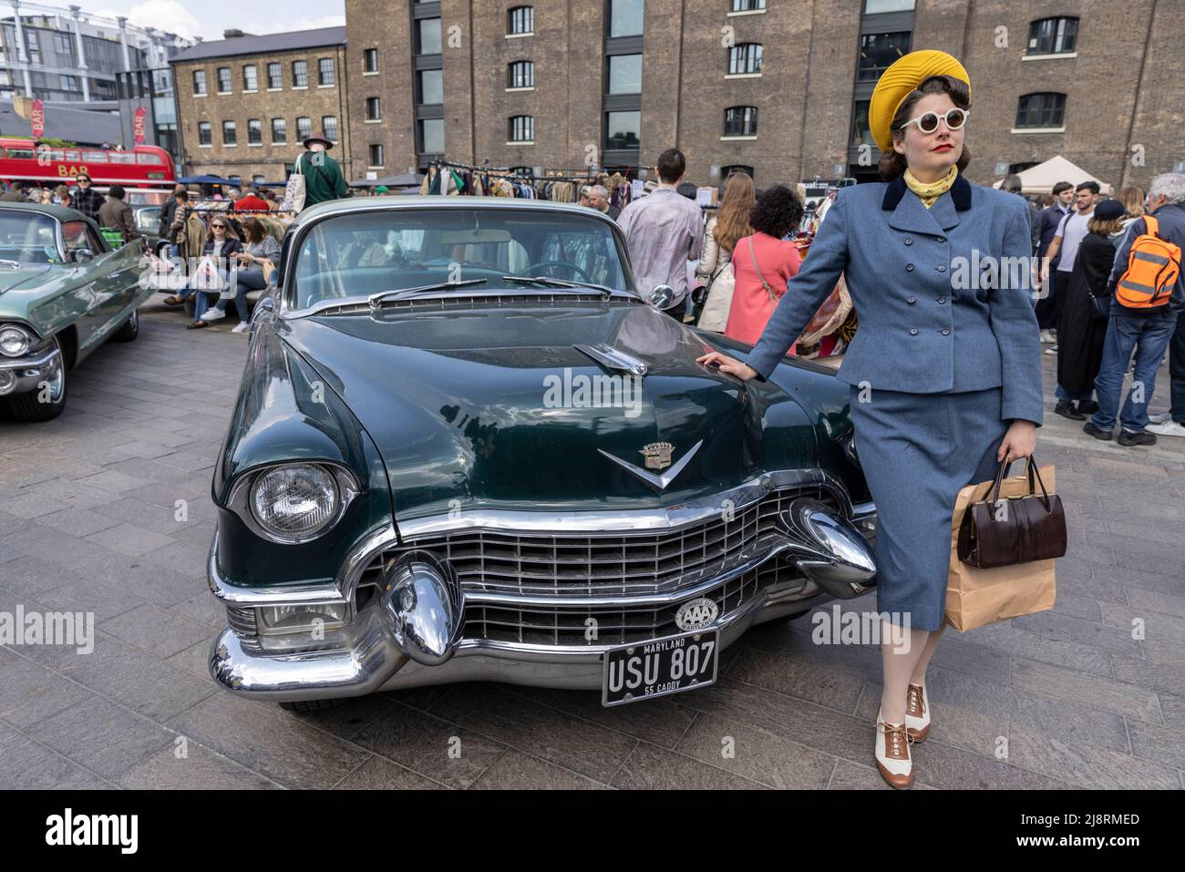 Classic Car Boot Sale, Granary Square, London, England, UK Stock Photo