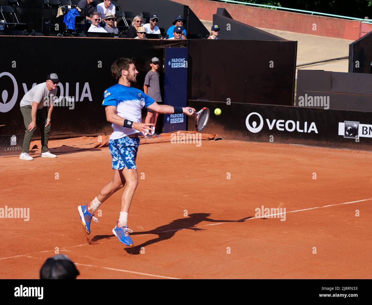 Cameron Norrie (GBR) in action against Francisco Cerundolo (ARG) during the  round of 16 at the Open Parc Auvergne-Rhone-Alpes Lyon 2022, ATP 250 Tennis  tournament on May 17, 2022 at Parc de