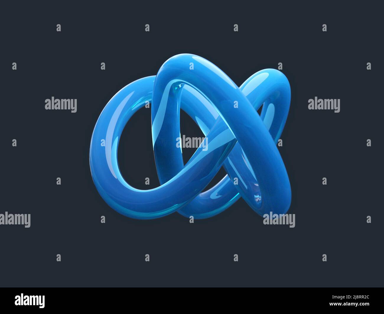 blue glowing loop Stock Photo