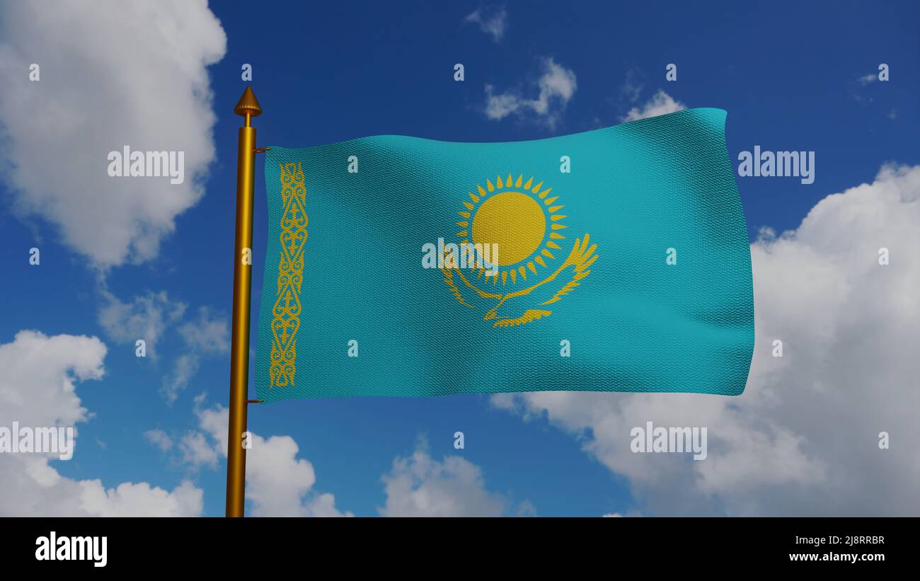 Republic of kazakhstan flag hi-res stock photography and images - Page 7 -  Alamy
