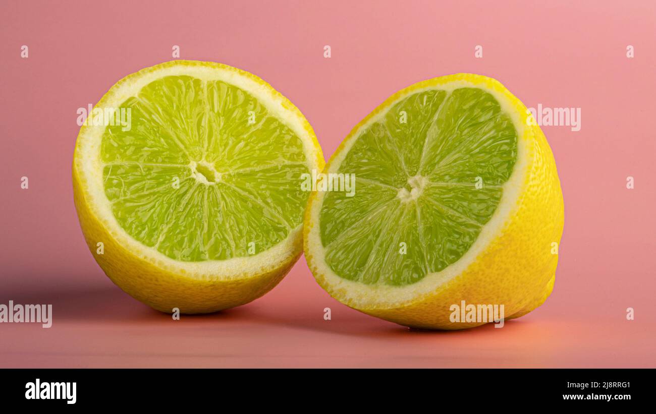 Surrealism Lemon and Lime Stock Photo