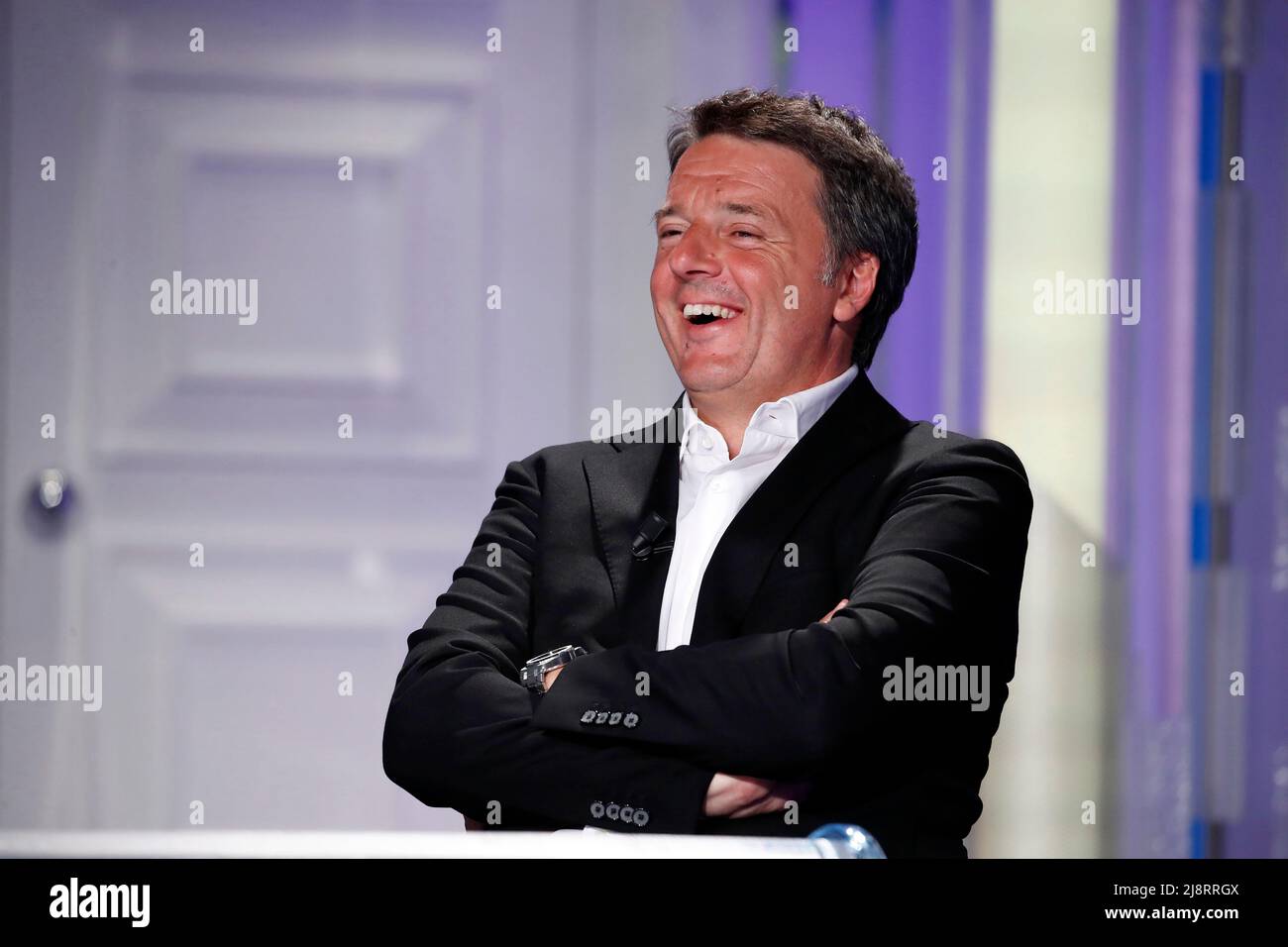 Italian senator and leader of Italia Viva Matteo Renzi guest of the TV show  Porta a Porta. Rome (Italy), May 17th, 2022 (Photo by Massimo Di  Vita/Mondadori Portfolio/Sipa USA Stock Photo -