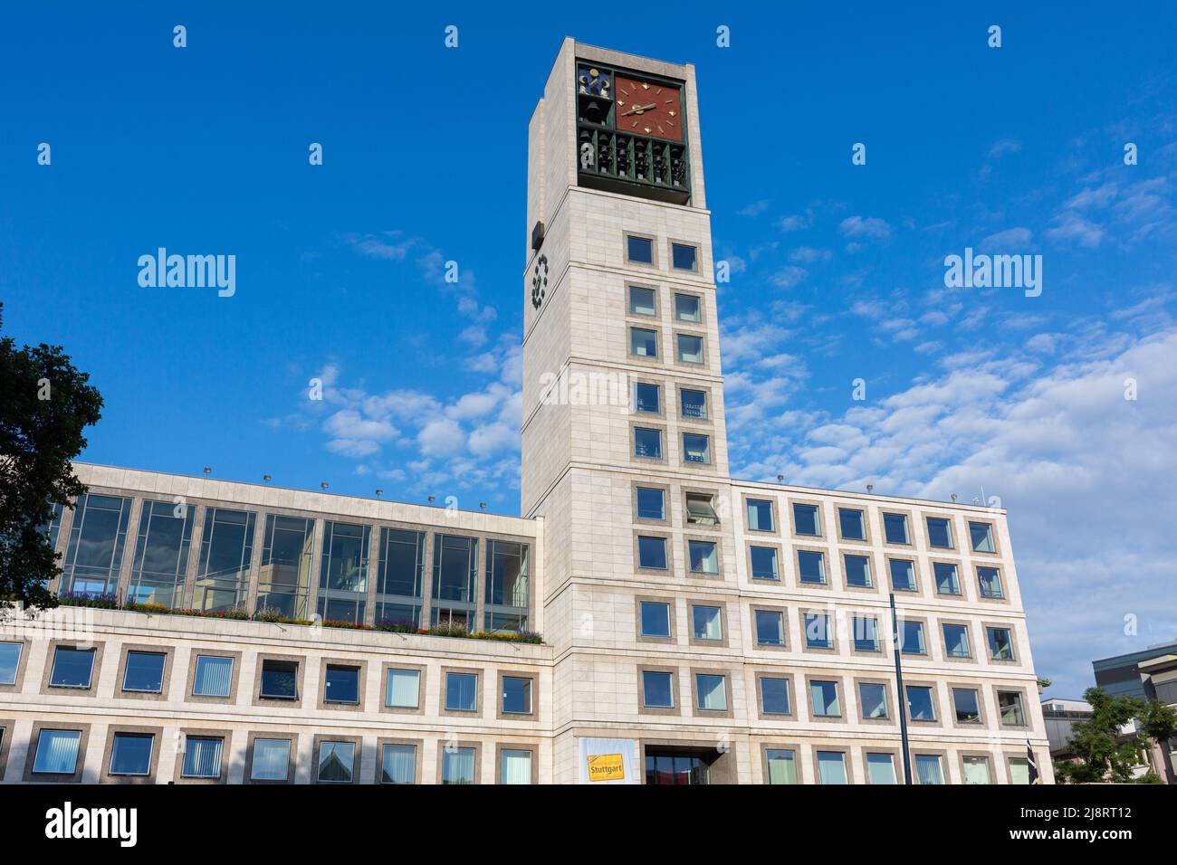 Stuttgart, Germany - Jul 29, 2021: City hall of Stuttgart (Rathaus). Stock Photo
