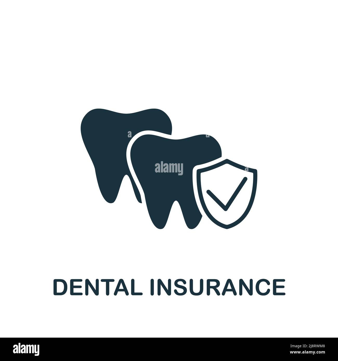 Dental Insurance icon. Monochrome simple Insurance icon for templates