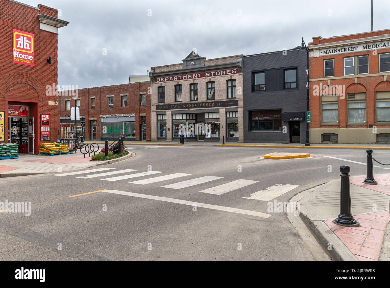 Alberta, Canada May 13, 2022 Streetscape of the town’s