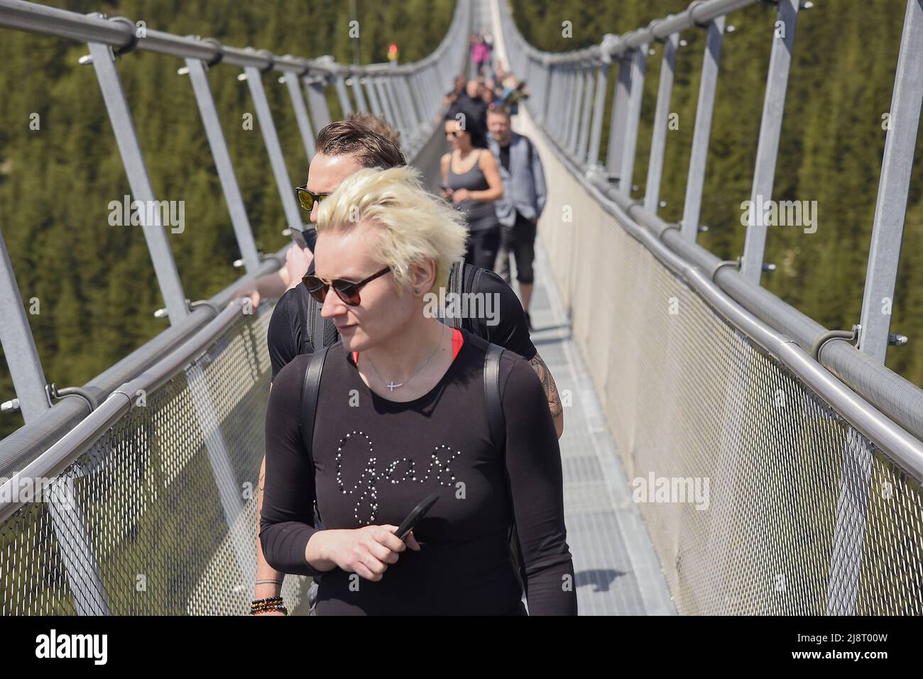 The world's longest suspension footbridge, Sky Bridge 721 in mountain