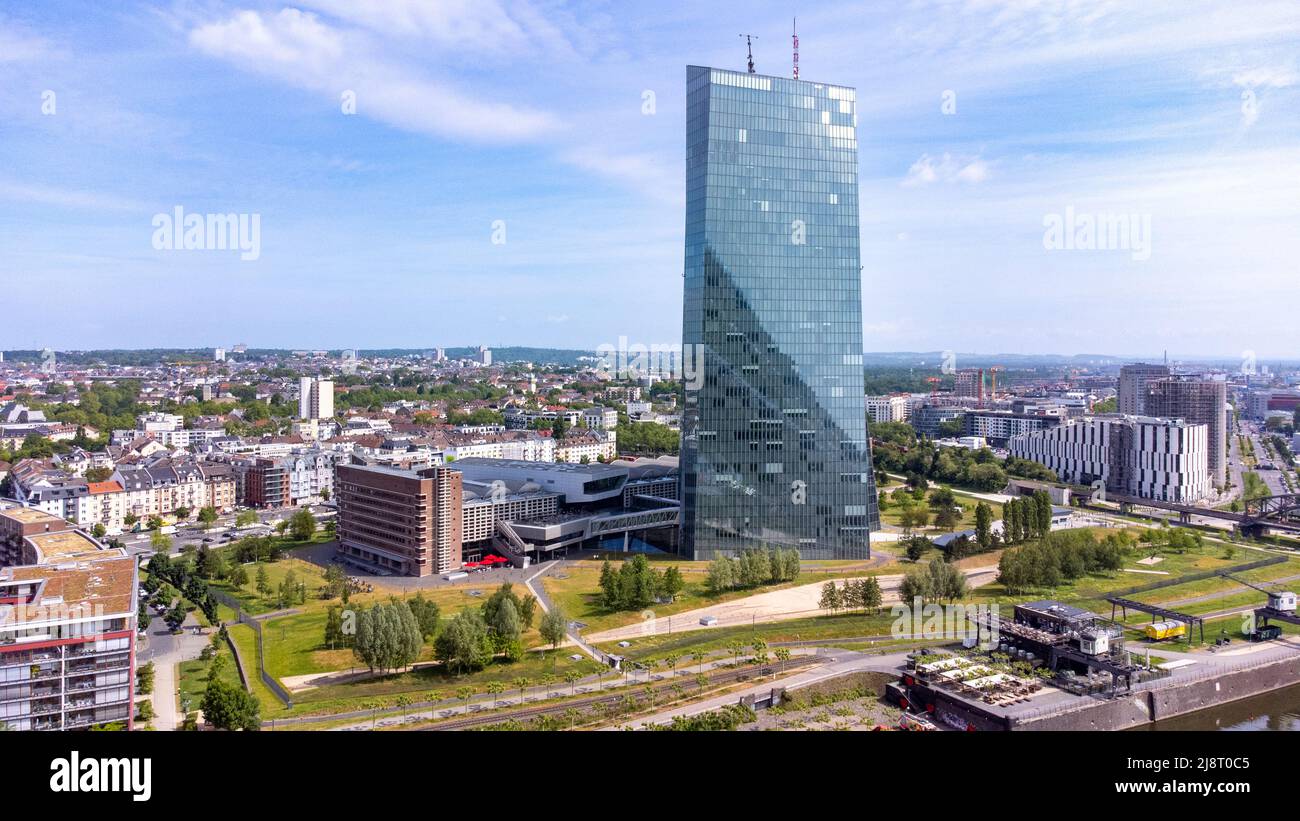 European Central Bank or Europäische Zentralbank (EZB), Frankfurt, Germany Stock Photo