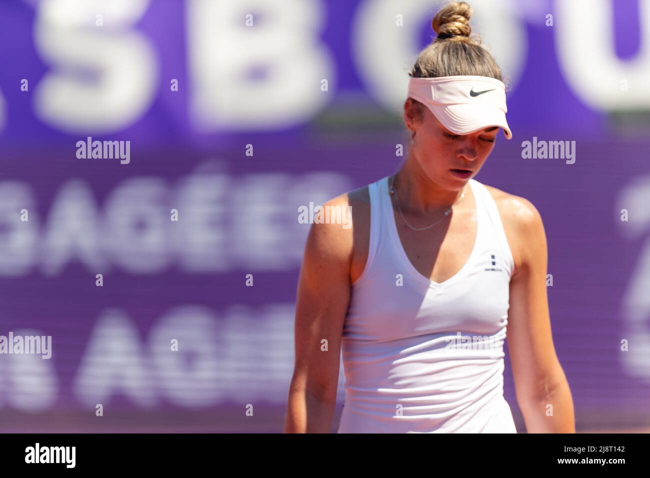 Strasbourg, France. 18th May, 2022. Ekaterina Makarova in action during her Round of 16 Singles match of the 2022 Internationaux de Strasbourg against Oceane Dodin of France at the Tennis Club de Strasbourg in Strasbourg, France Dan O' Connor/SPP Credit: SPP Sport Press Photo. /Alamy Live News Stock Photo