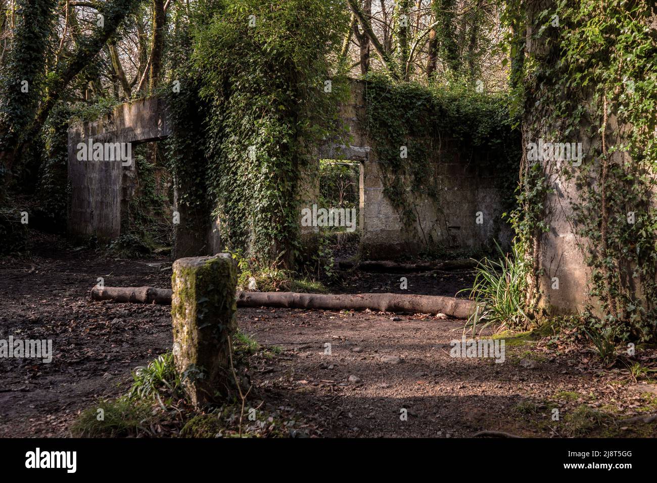 The historic remains of the buildings used in the manufacture of