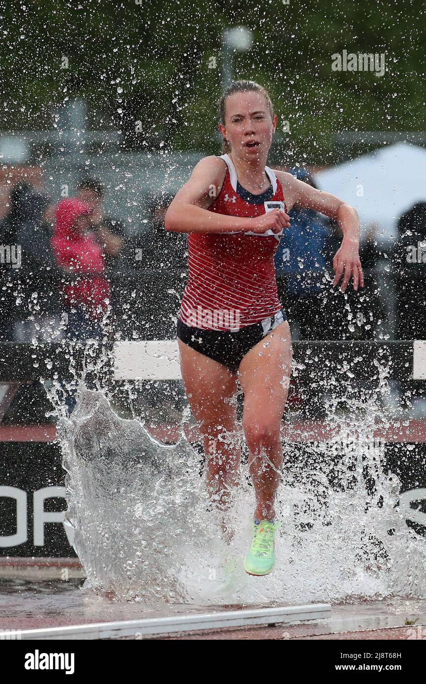 April 30, 2022 Rylee Cristan Dallas Baptist emerges from the water in