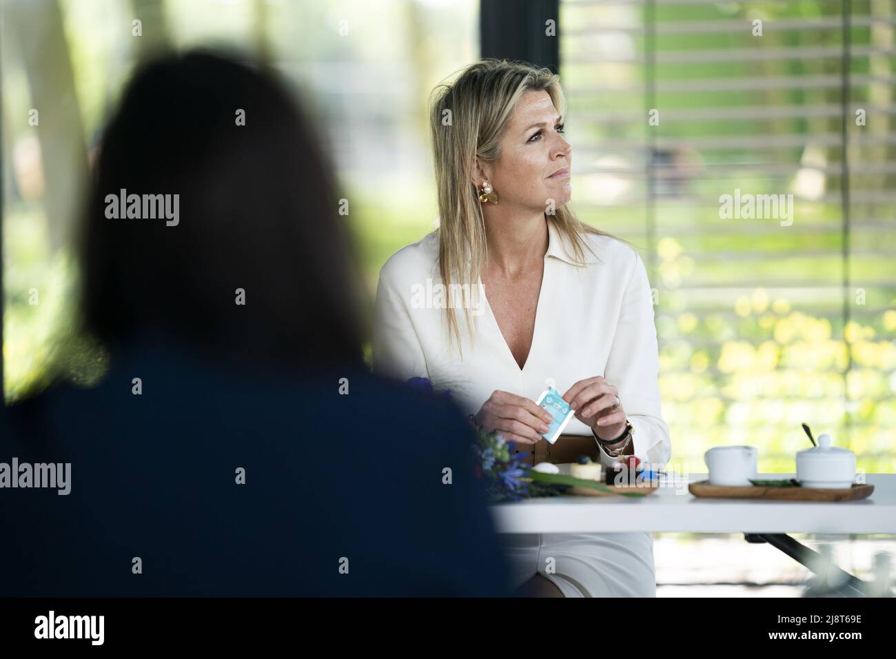 2022-05-18 14:41:18 DELFT - Queen Maxima and European Commissioner Mariya Gabriel visit The Green Village of TU Delft. The theme of the visit was science and innovation. ANP JEROEN JUMELET netherlands out - belgium out Stock Photo