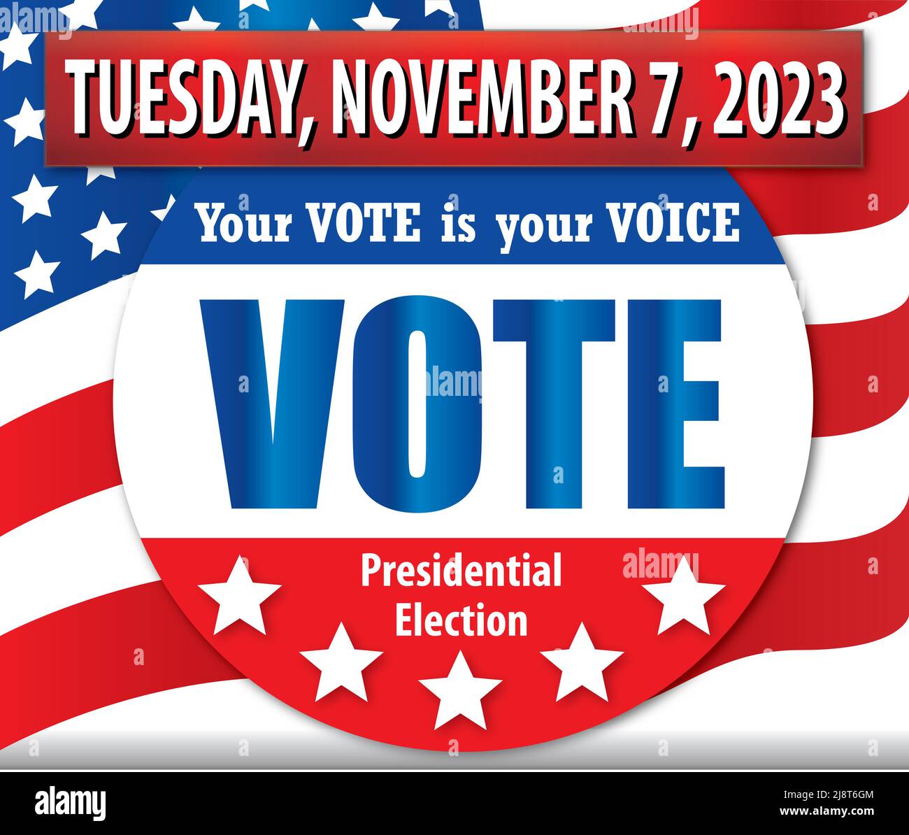 Vote on Election Day 2023 Presidential Election November 7 2023 Stock