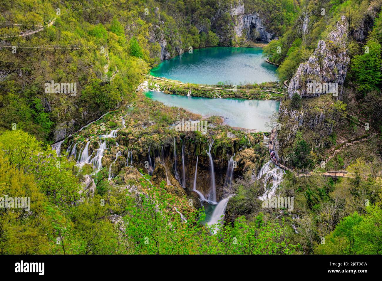 Plitvice Lakes National Park, Lika-Senj, Croatia, Europe Stock Photo